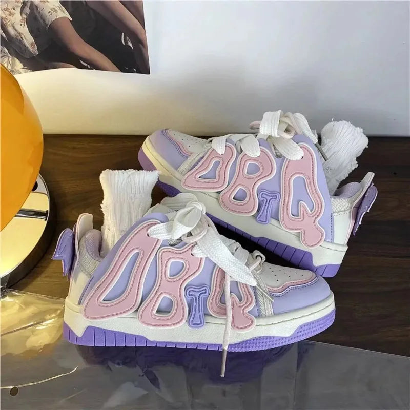 Kawaii Pink Sneakers – Cute & Wear-Resistant Women’s Shoes