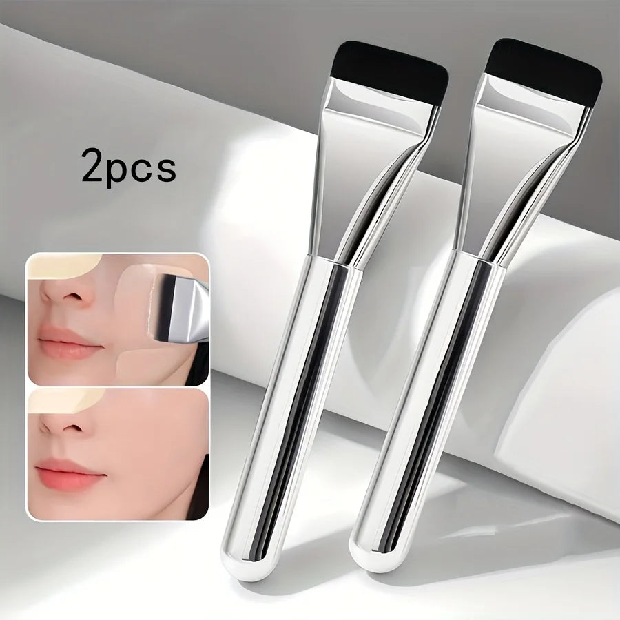 Oval Foundation Brush – Ultra-Fine, Hypoallergenic Contour Tool (1/2 Pcs)