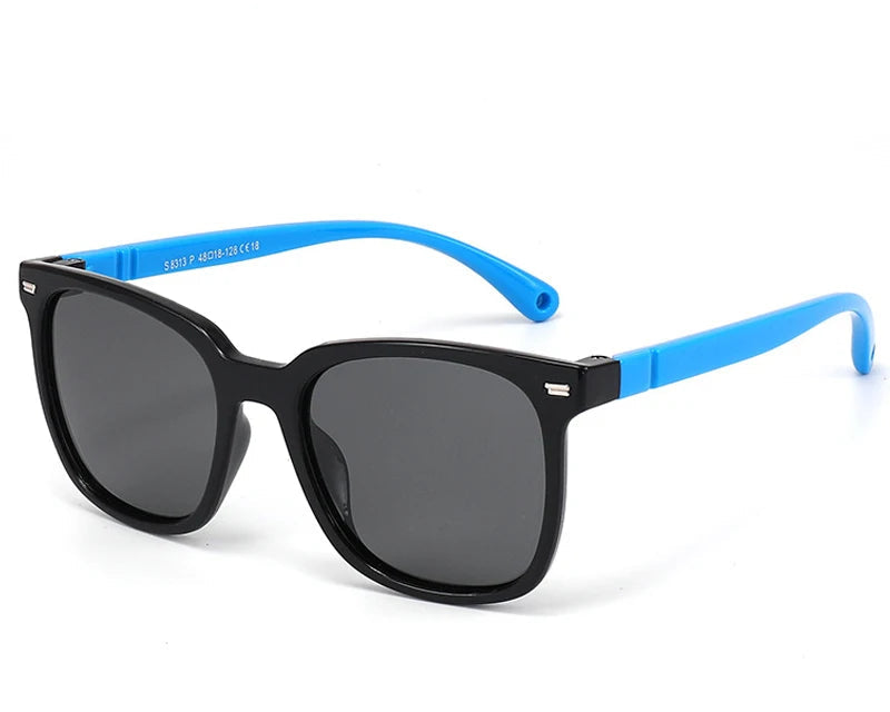 RBB Kids’ Flexible Polarized Sunglasses – UV400 TR90 Square Eyewear