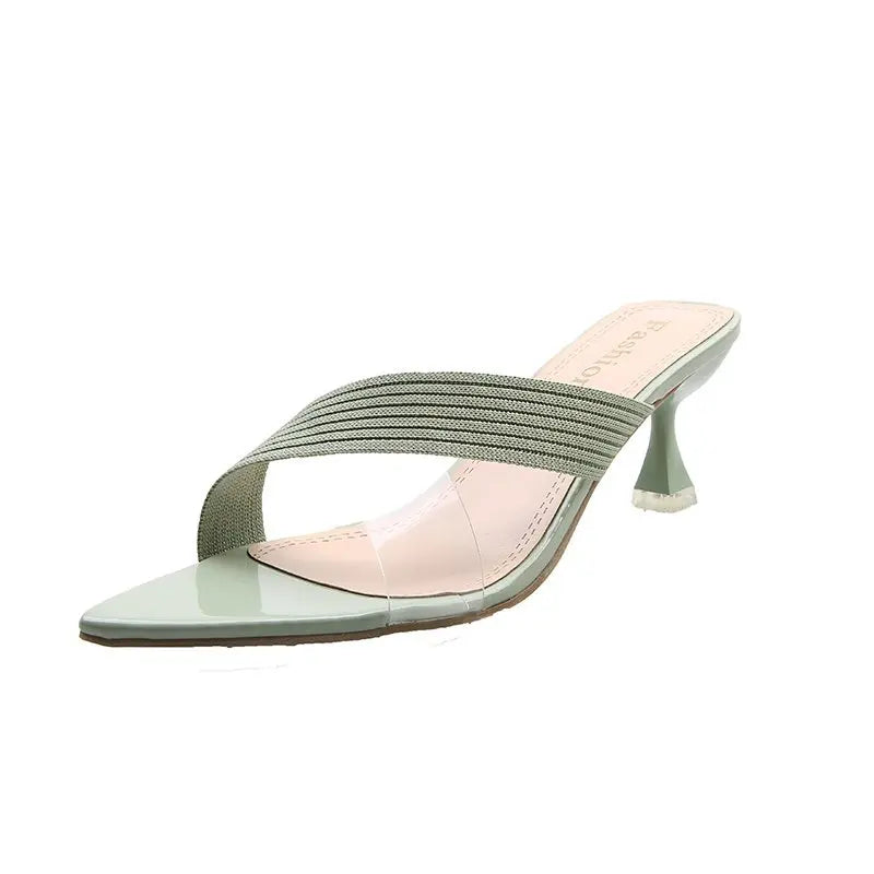 RBB Women’s Summer Pumps & Slides 2024 – Sexy Slip-On High Heels in Yellow, Green, Beige