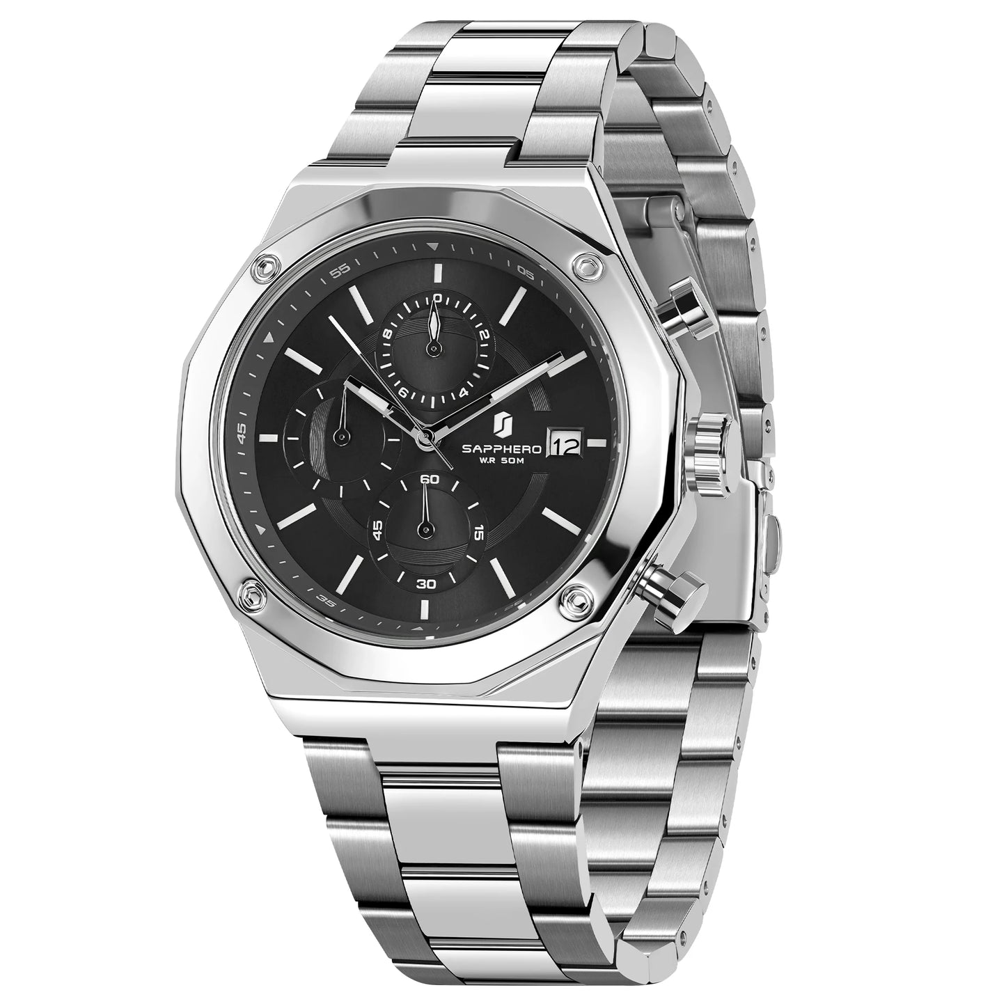 RBB Excellence Chronograph – Men's Luxury Sports Watch with Waterproof Design & Running Seconds