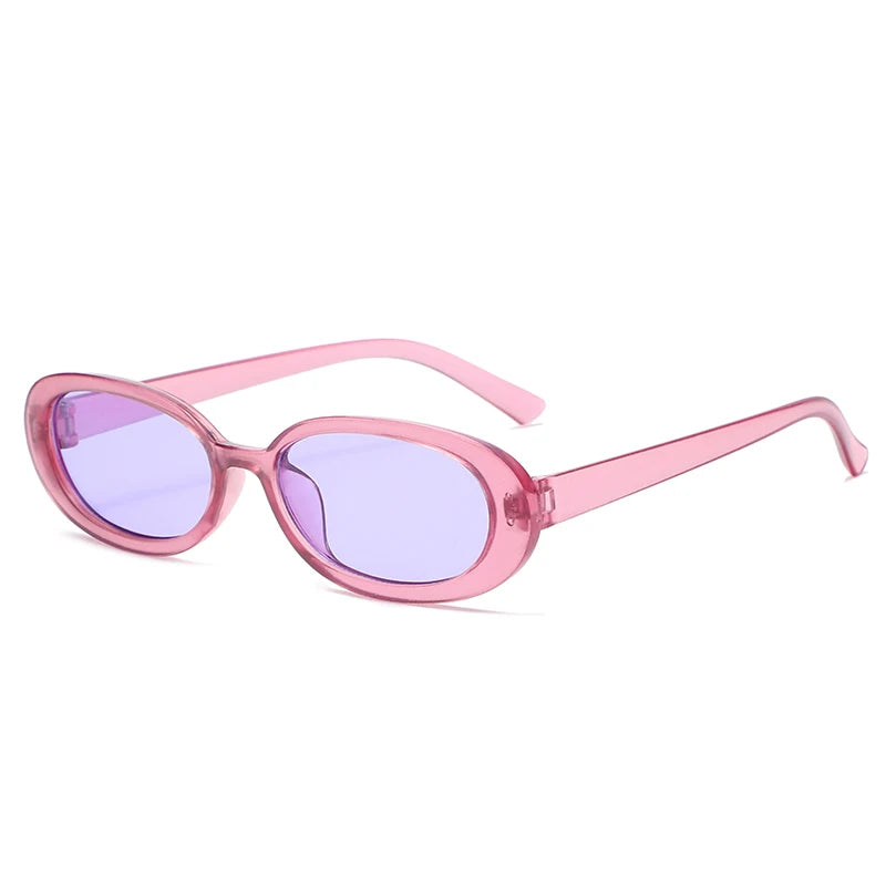 RBB 8-Piece Small Oval Vintage Sunglasses Set for Women – Retro UV400 Classic Shades