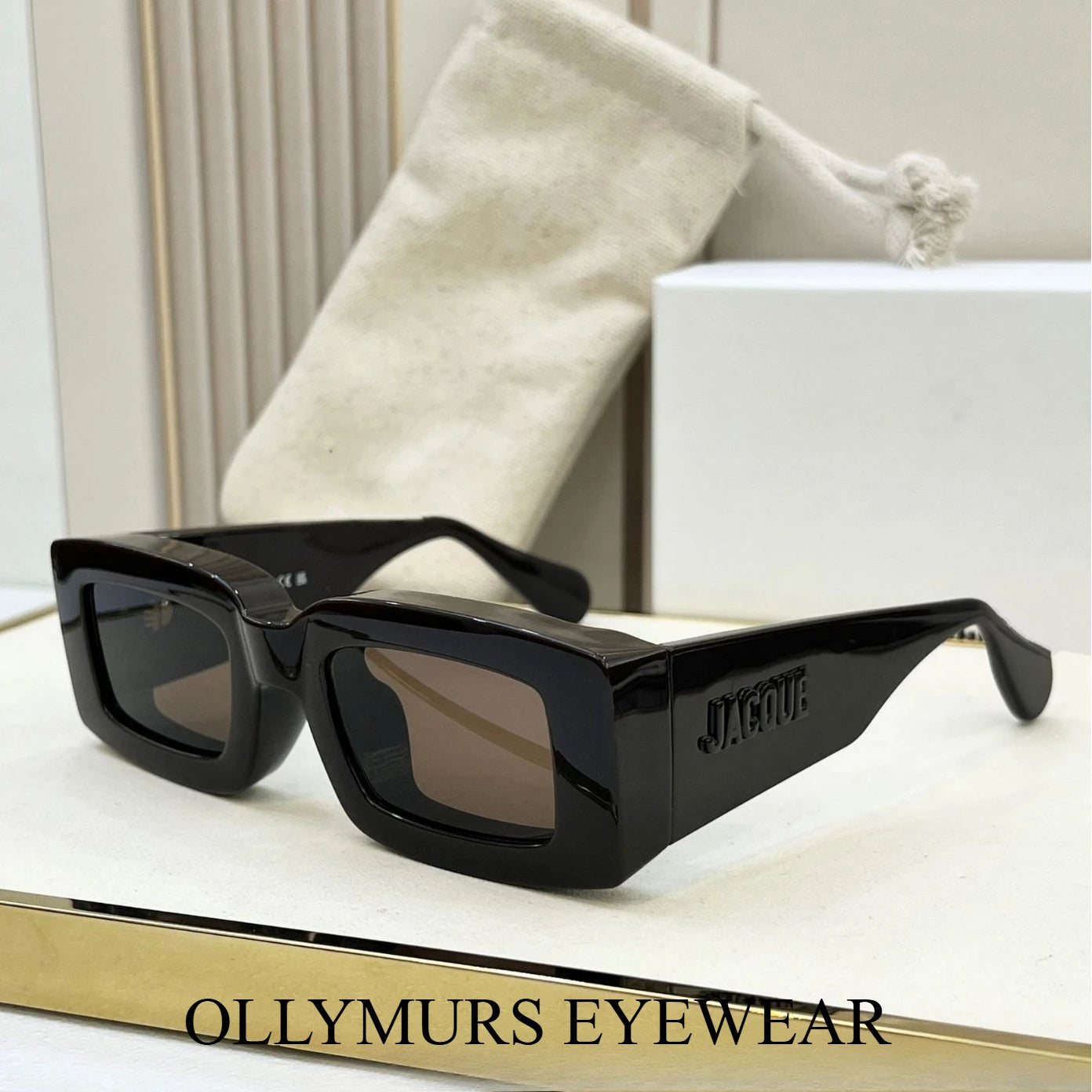 RBB Fashion Sunglasses – Premium Designer Square Eyewear with Large Logo for Men & Women