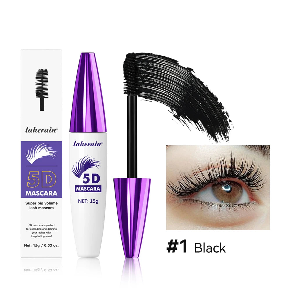 5D Waterproof Fiber Mascara – Thickening, Lengthening & Curling, Long-Lasting