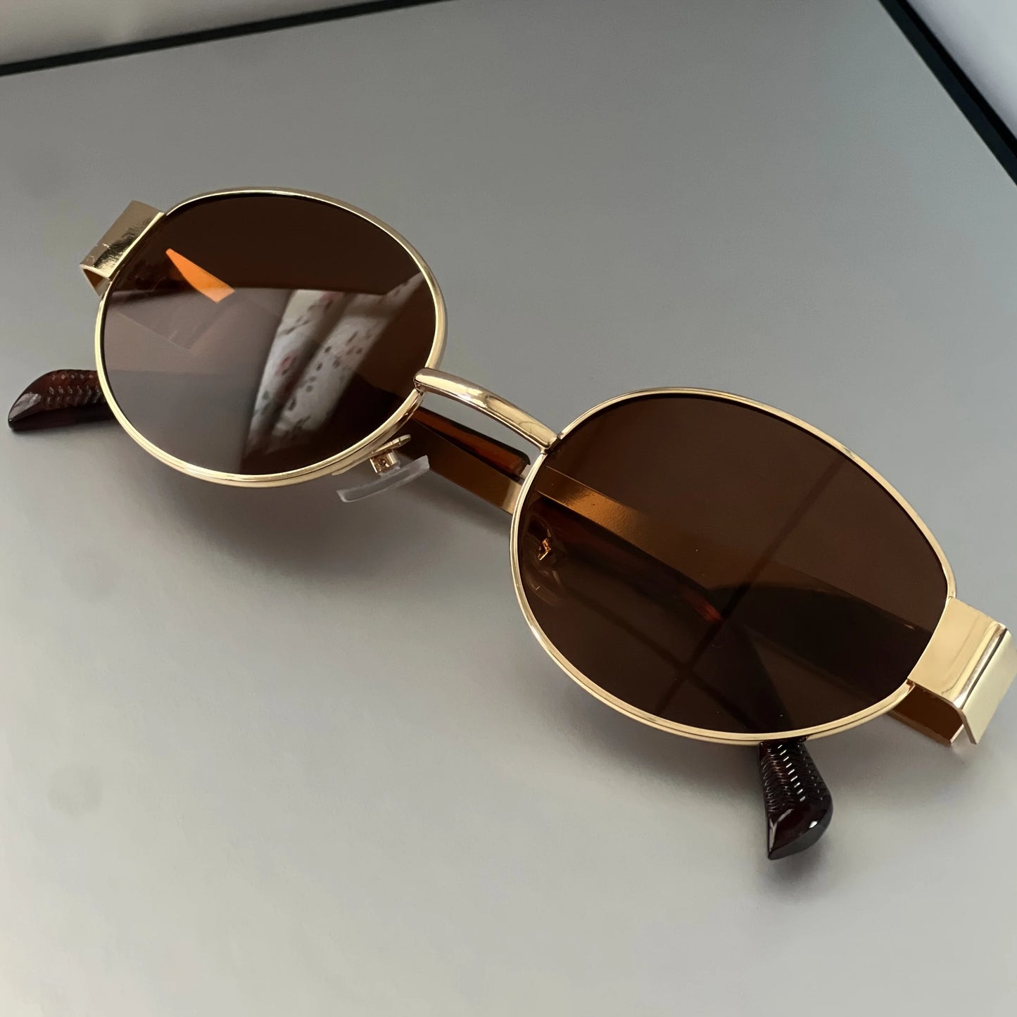 RBB Fashion Sunglasses – Metallic High-End Oval Retro Design for Women (Model LS01)