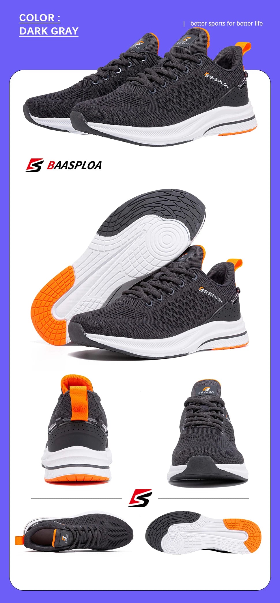 Men’s Lightweight Mesh Running Sneakers – Casual, Breathable & Sporty