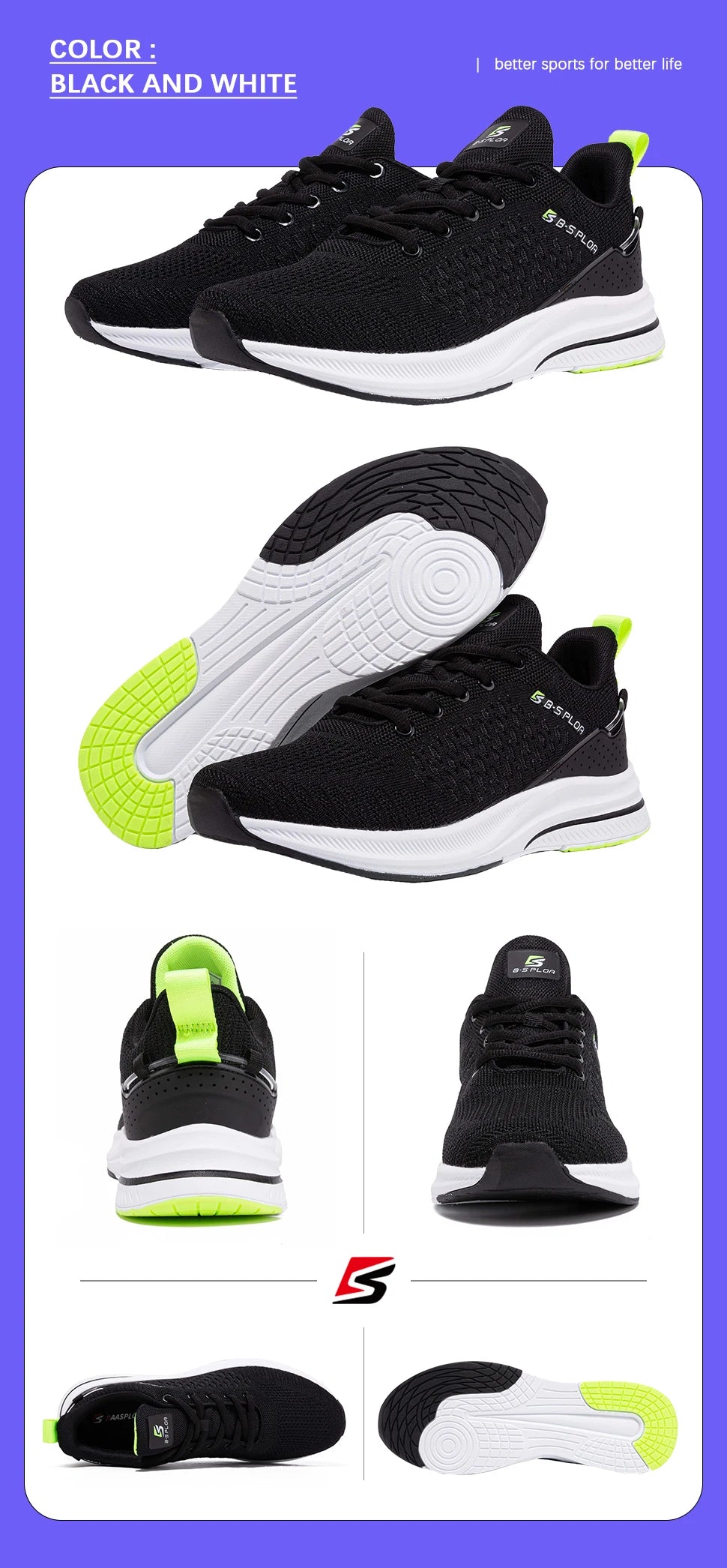 Men’s Lightweight Mesh Running Sneakers – Casual, Breathable & Sporty