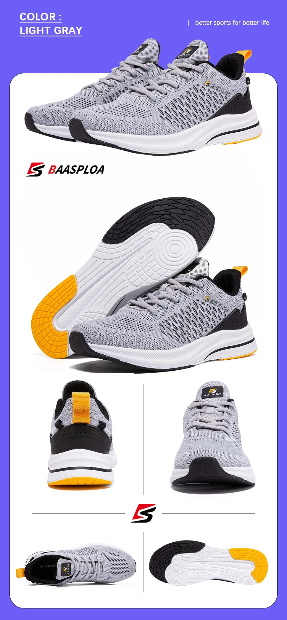 Men’s Lightweight Mesh Running Sneakers – Casual, Breathable & Sporty