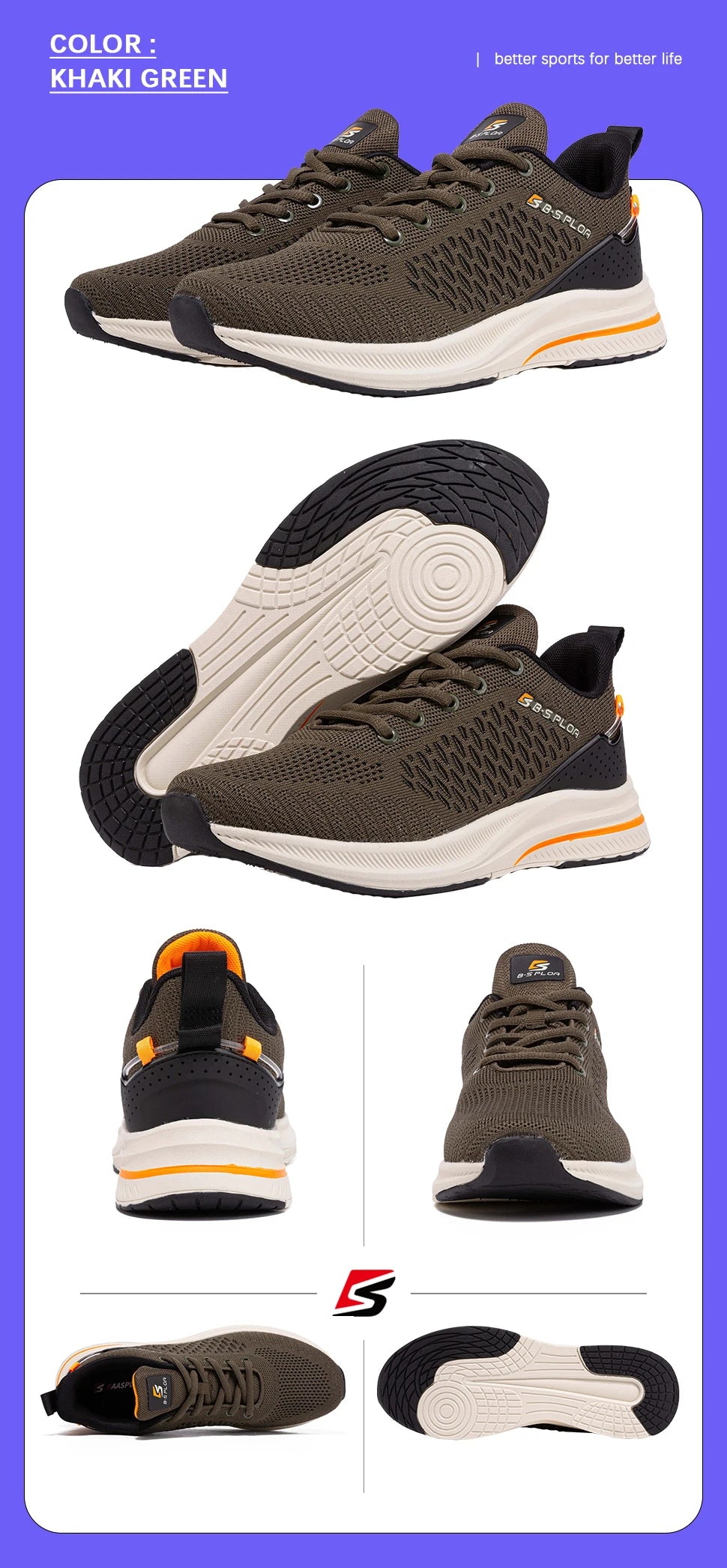 Men’s Lightweight Mesh Running Sneakers – Casual, Breathable & Sporty