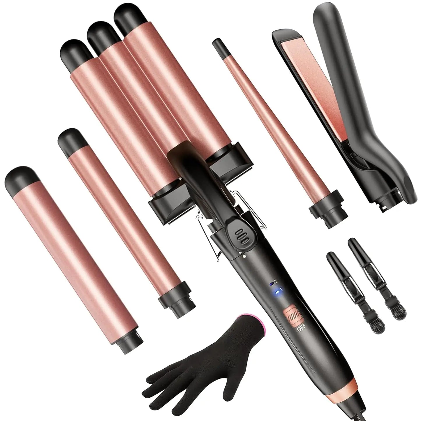 BESTOPE 5-in-1 Curling & Straightening Set