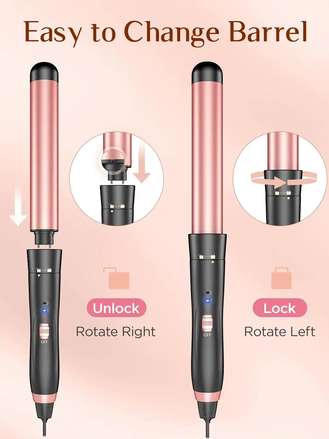 BESTOPE 5-in-1 Curling & Straightening Set