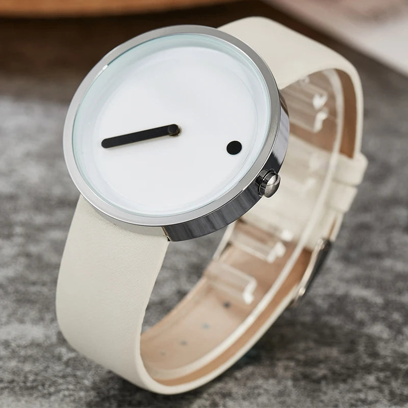 RBB Minimalist Unisex Quartz Watch – Simple Style Unique Dial for Men & Women Couples