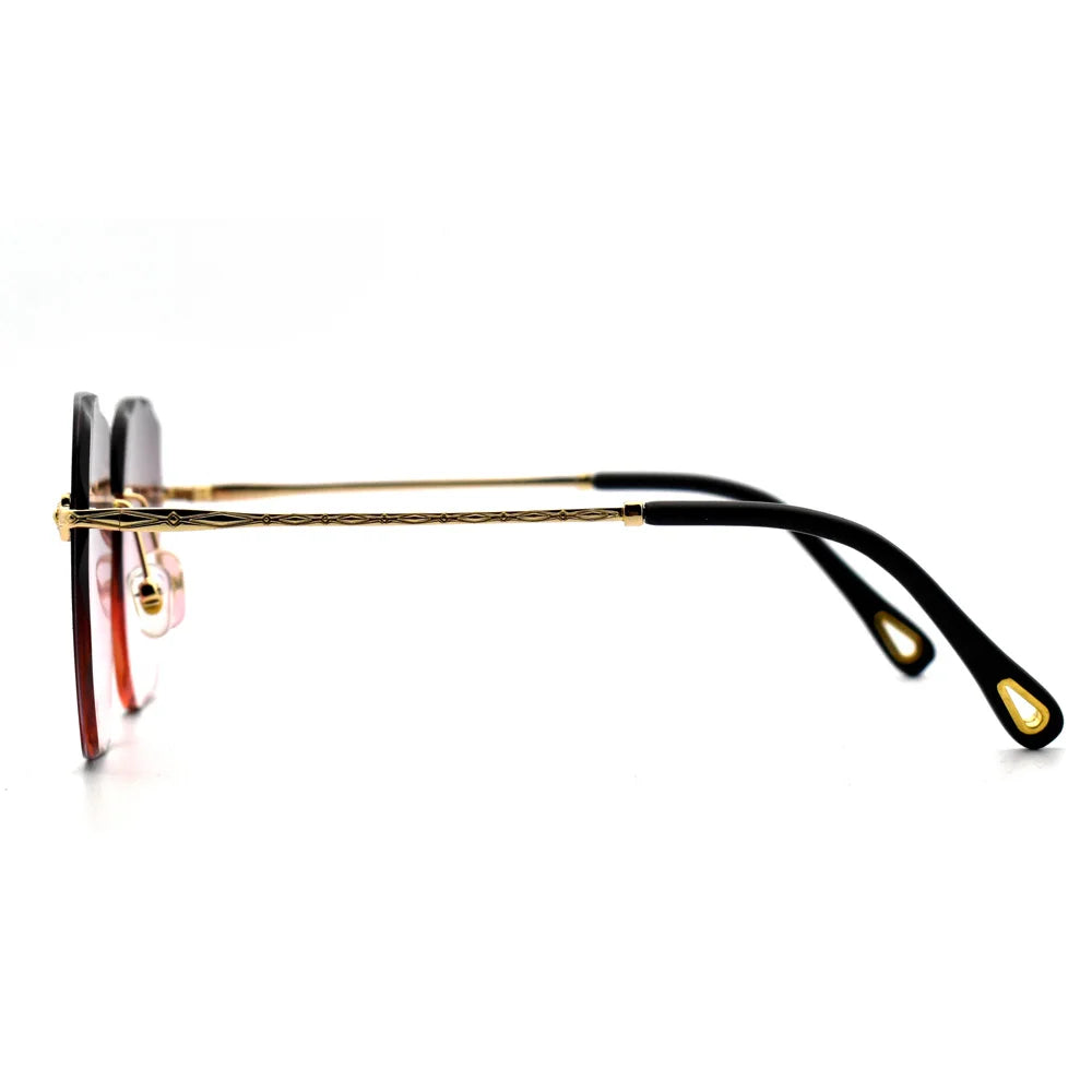 RBB Women’s Rimless Sunglasses – UV400 Gradient Summer Shades