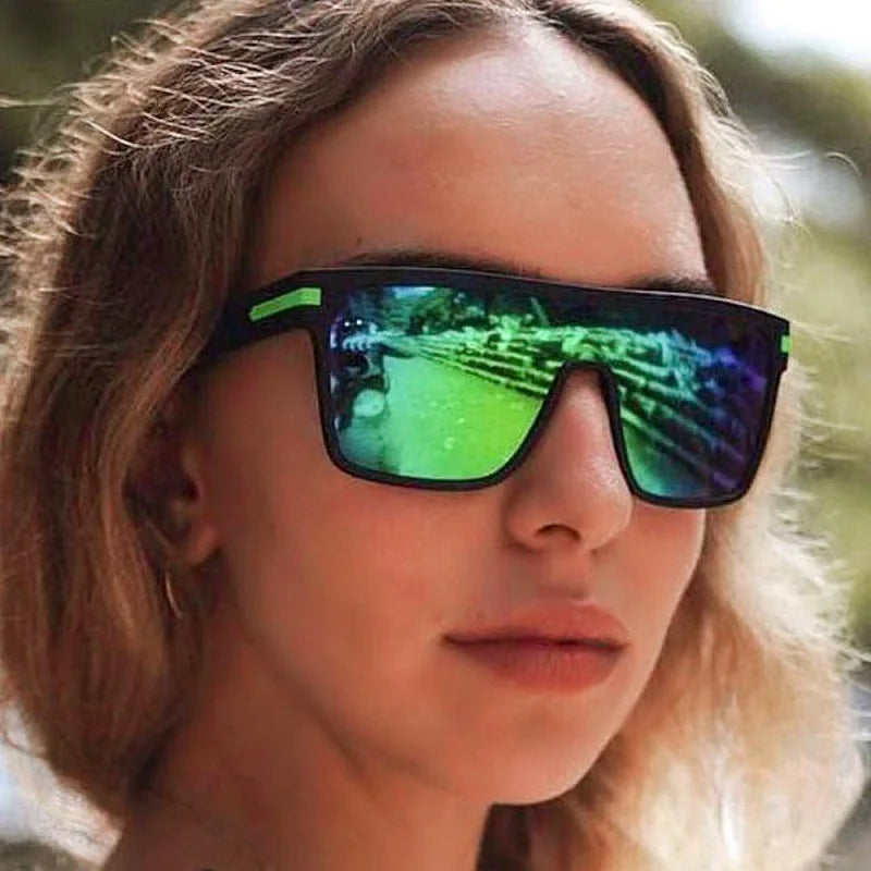 RBB Oversized Polarized Square Sunglasses – UV400 Mirror Lenses, Unisex Driving & Outdoor Shades