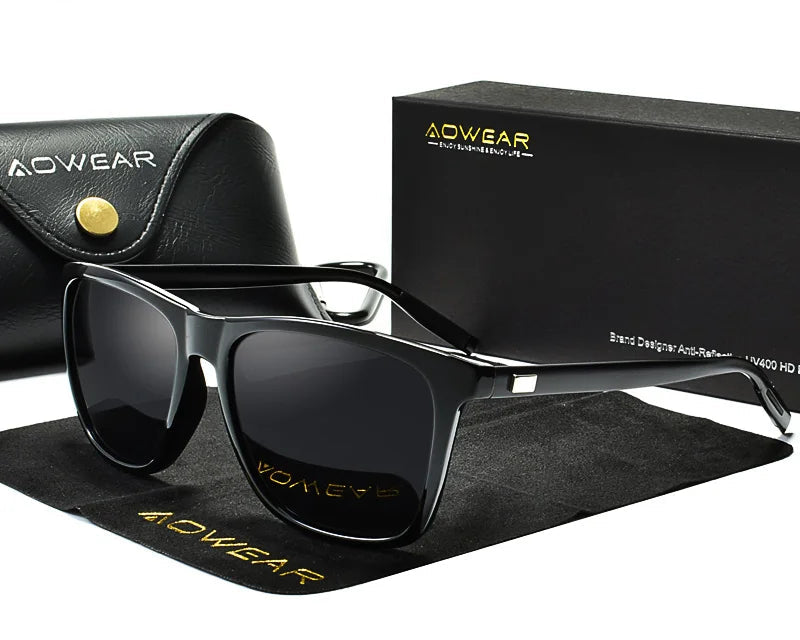 RBB HD Night Vision Sunglasses for Men – Aluminium Frame with Polarized Yellow Lenses for Safe Night Driving