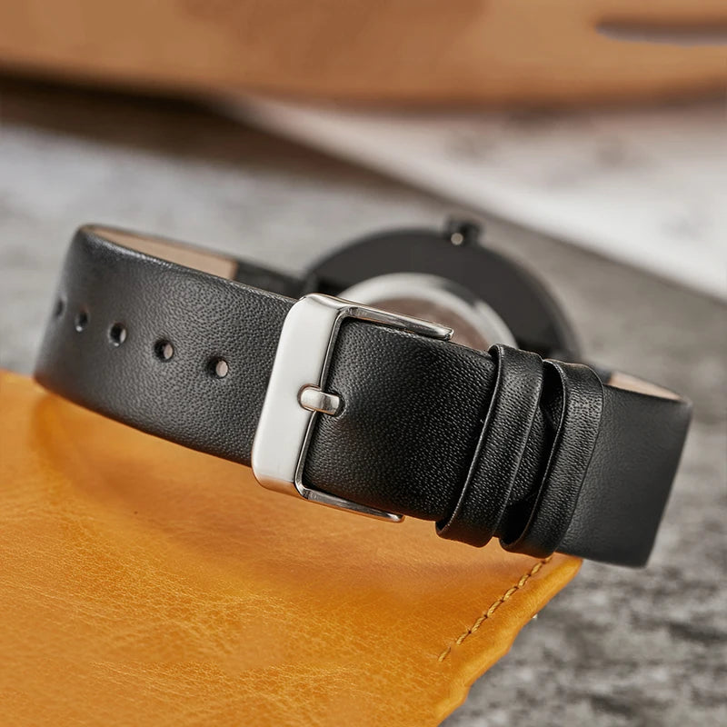 RBB Minimalist Unisex Quartz Watch – Simple Style Unique Dial for Men & Women Couples