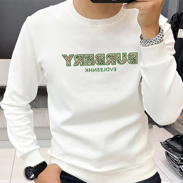 RBB Men’s Cotton Embroidered Pullover Hoodie – Long-Sleeved Sweatshirt Casual Top