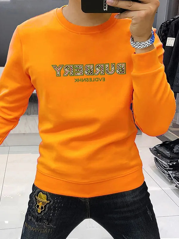 RBB Men’s Cotton Embroidered Pullover Hoodie – Long-Sleeved Sweatshirt Casual Top