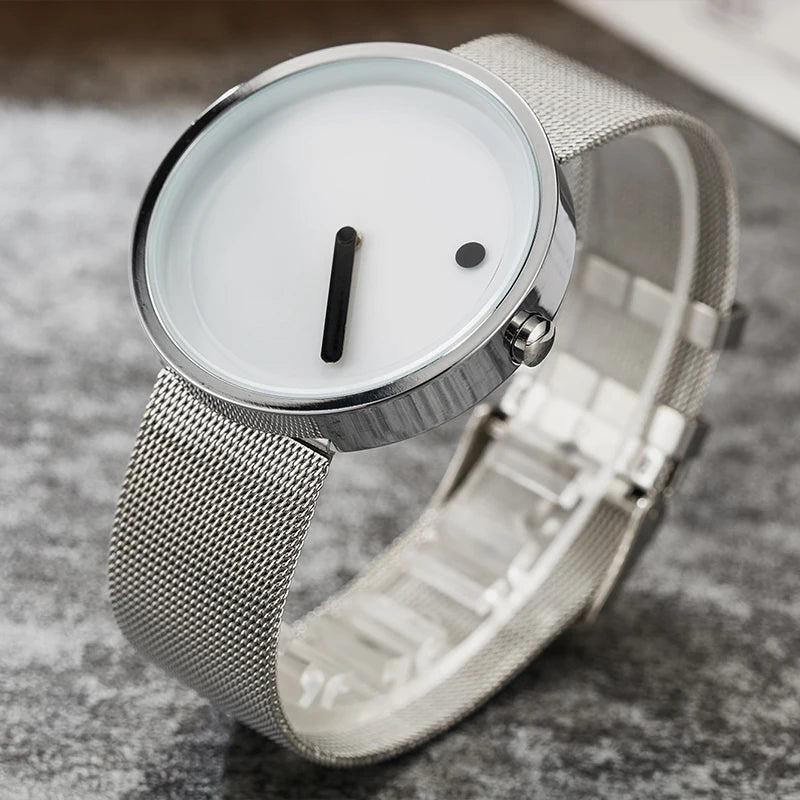 RBB Minimalist Unisex Quartz Watch – Simple Style Unique Dial for Men & Women Couples