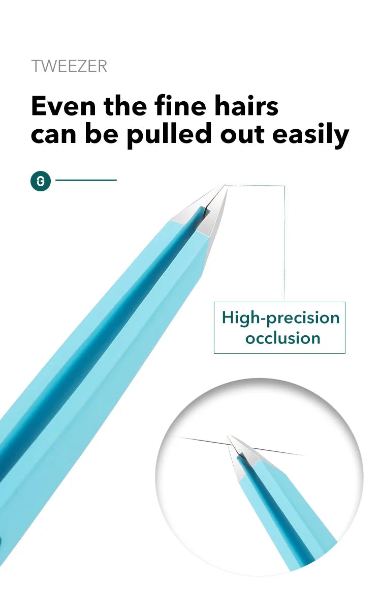 Colorful Stainless Steel Eyebrow Tweezer – Precision Slanted Tip for Fine Hair Removal & Makeup