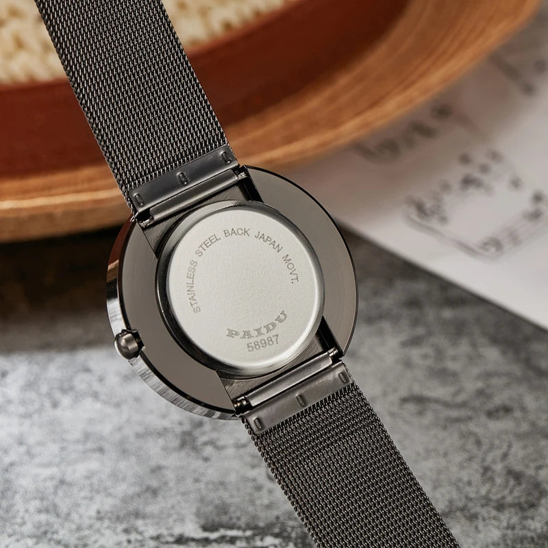 RBB Minimalist Unisex Quartz Watch – Simple Style Unique Dial for Men & Women Couples