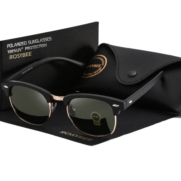 RBB UV400 Polarized Retro Sunglasses – Unisex Classic Driving Shades