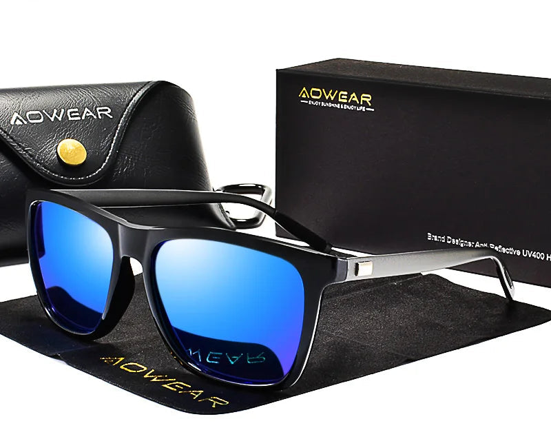 RBB HD Night Vision Sunglasses for Men – Aluminium Frame with Polarized Yellow Lenses for Safe Night Driving