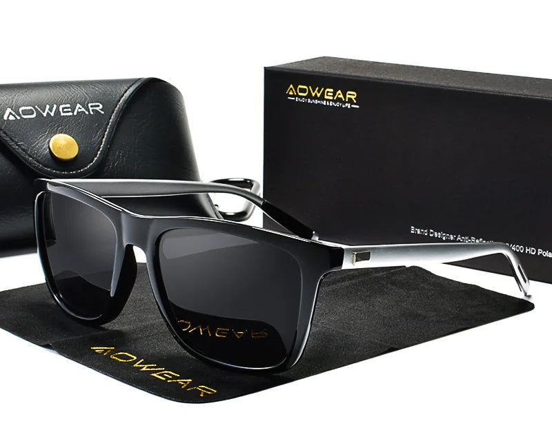 RBB HD Night Vision Sunglasses for Men – Aluminium Frame with Polarized Yellow Lenses for Safe Night Driving