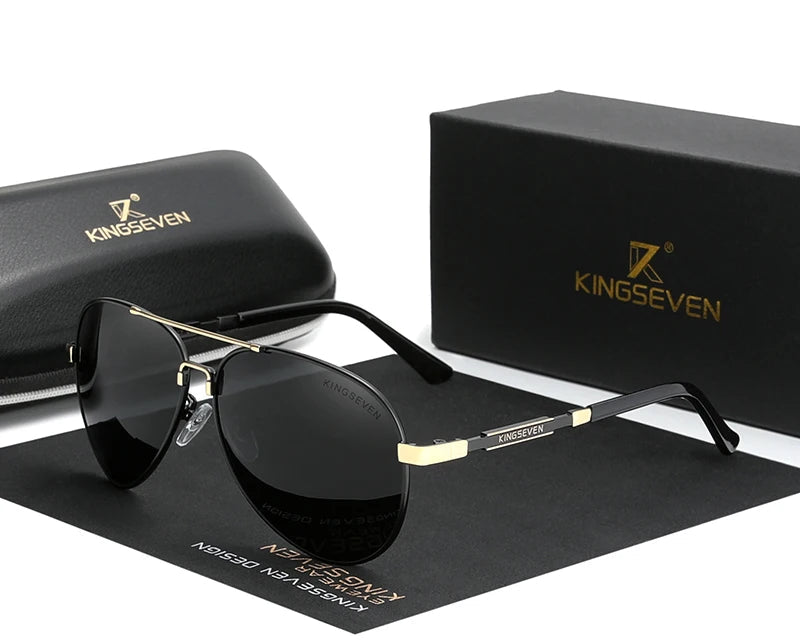 RBB 2024 Vintage Square Men's Sunglasses – Polarized Aluminum Magnesium Metal Frame for Driving