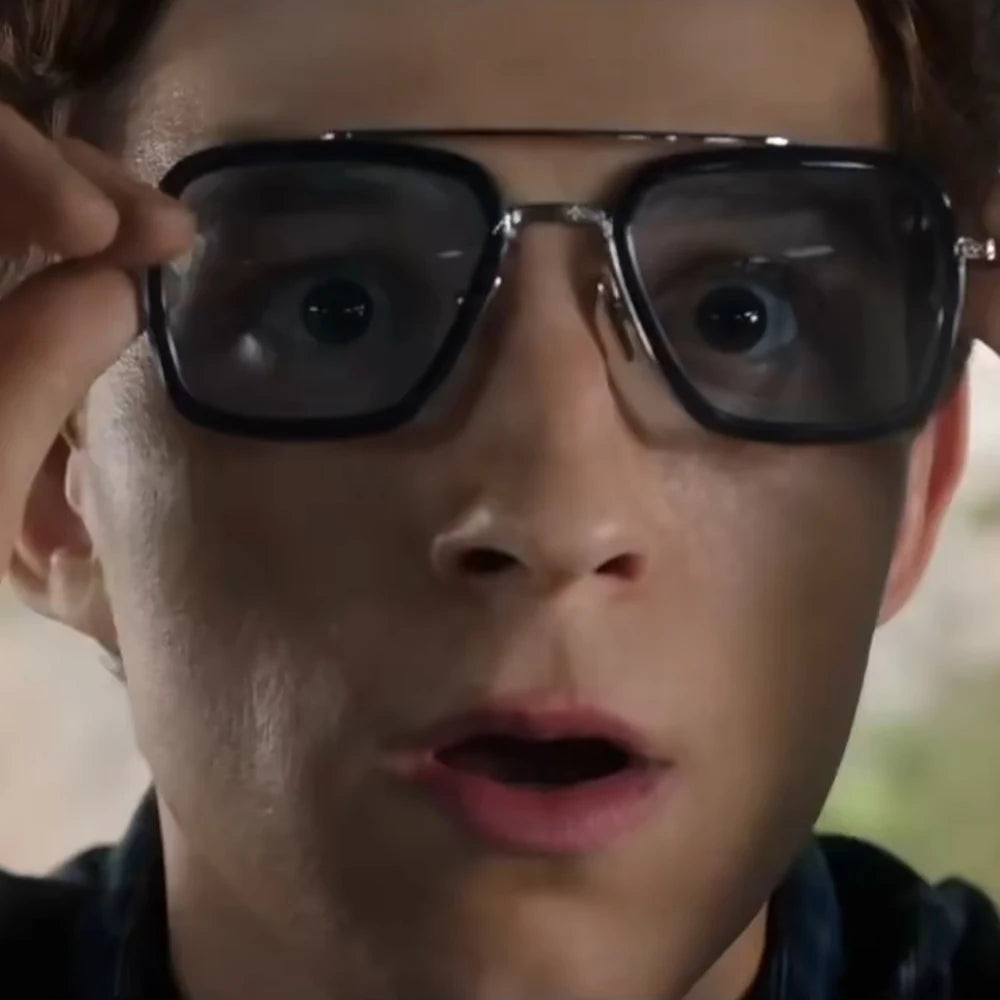 RBB Men’s & Women’s Steampunk Square Sunglasses – Blue Metal Frame UV400