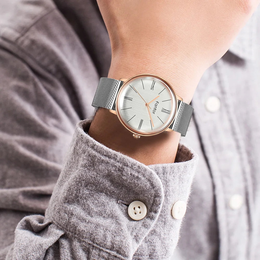 RBB Minimalist Luxury Quartz Men's Watch – Waterproof Mesh Wristwatch for Men | Relogio Masculino