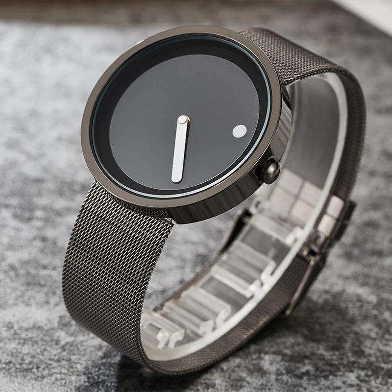 RBB Minimalist Unisex Quartz Watch – Simple Style Unique Dial for Men & Women Couples