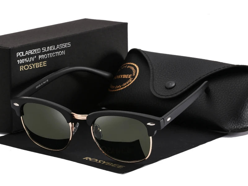 RBB UV400 Polarized Retro Sunglasses – Unisex Classic Driving Shades