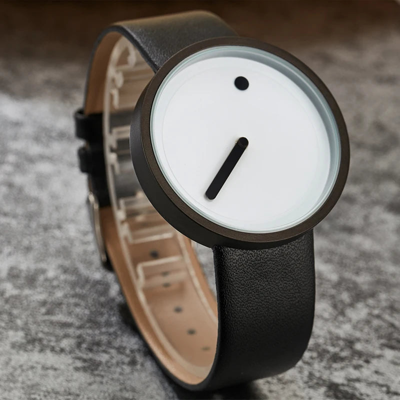 RBB Minimalist Unisex Quartz Watch – Simple Style Unique Dial for Men & Women Couples