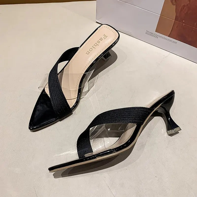 RBB Women’s Summer Pumps & Slides 2024 – Sexy Slip-On High Heels in Yellow, Green, Beige