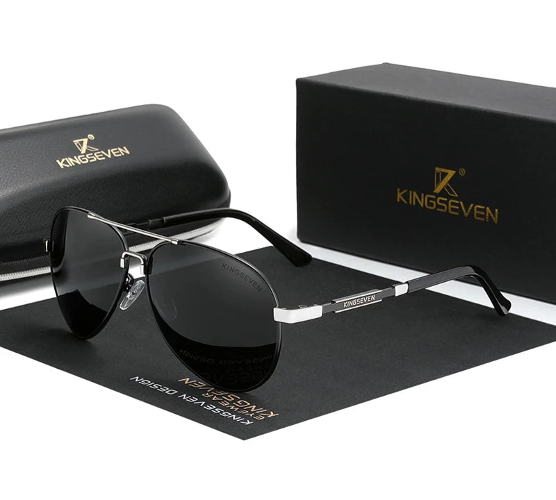 RBB 2024 Vintage Square Men's Sunglasses – Polarized Aluminum Magnesium Metal Frame for Driving