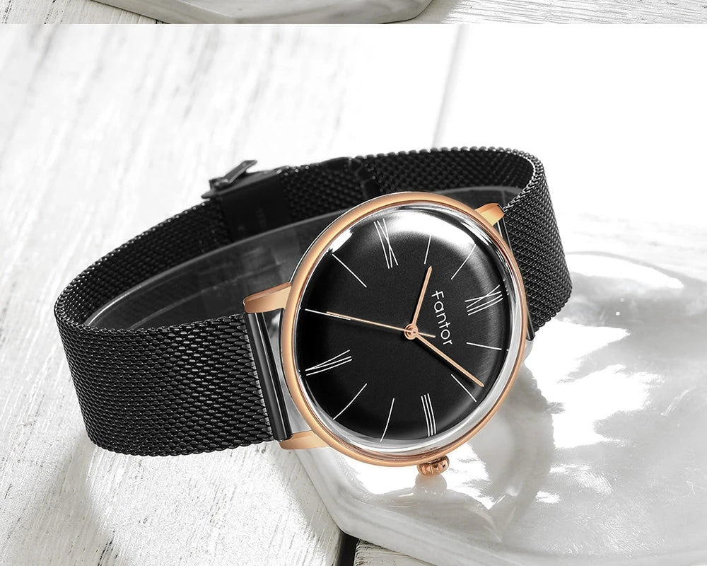 RBB Minimalist Luxury Quartz Men's Watch – Waterproof Mesh Wristwatch for Men | Relogio Masculino