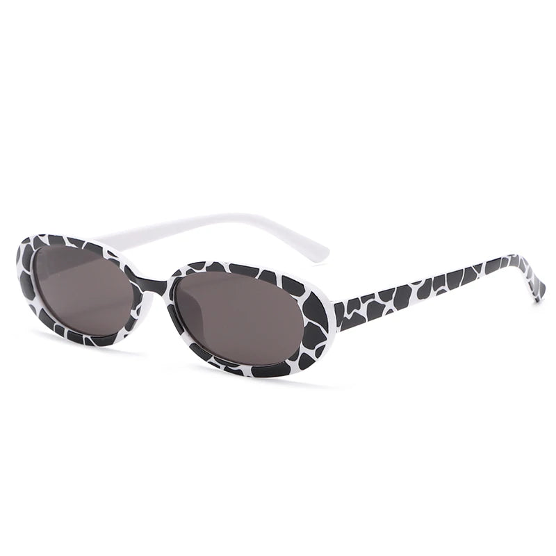 RBB 8-Piece Small Oval Vintage Sunglasses Set for Women – Retro UV400 Classic Shades