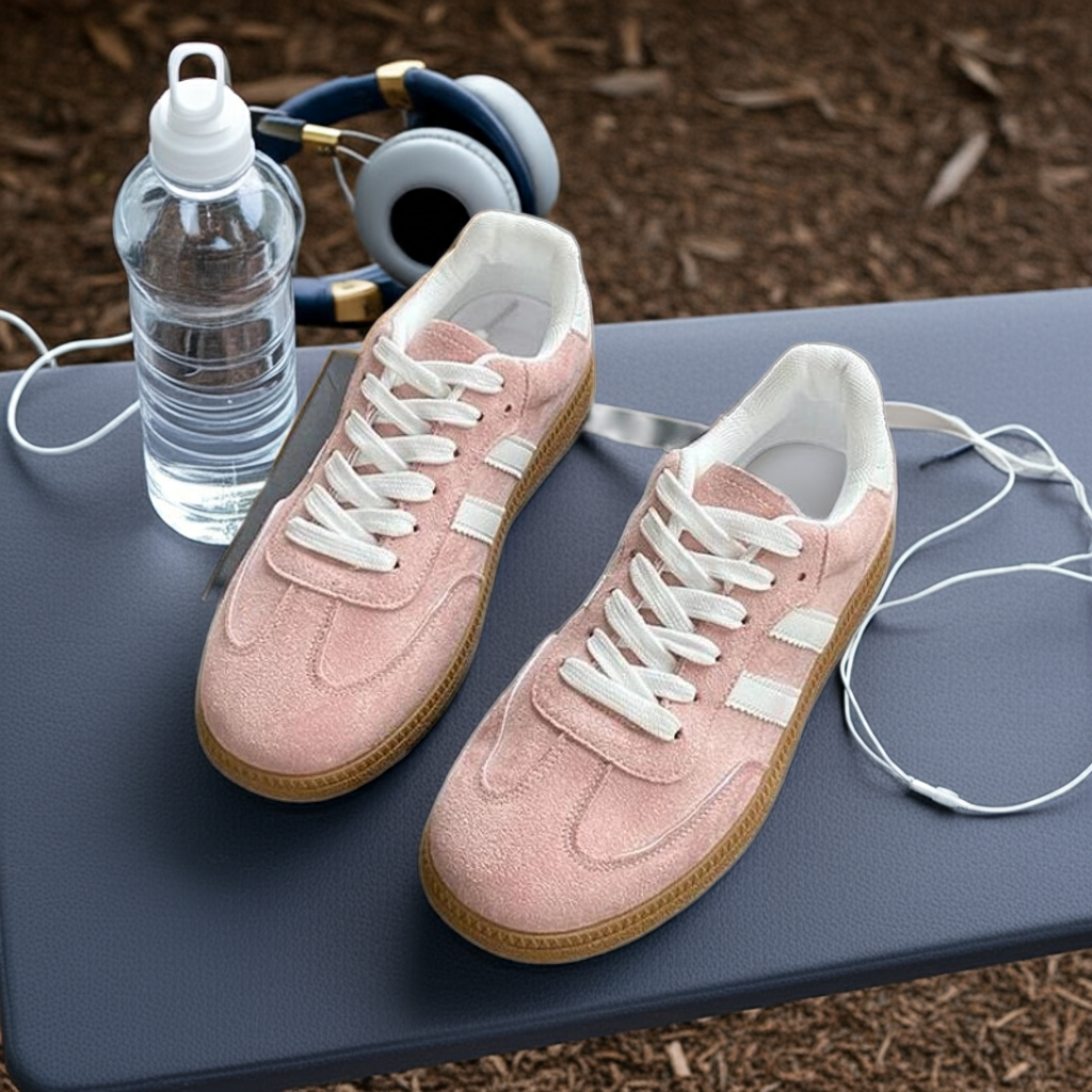 "Women's Lace-Up Vulcanized Sneakers – Casual Outdoor Trainers"