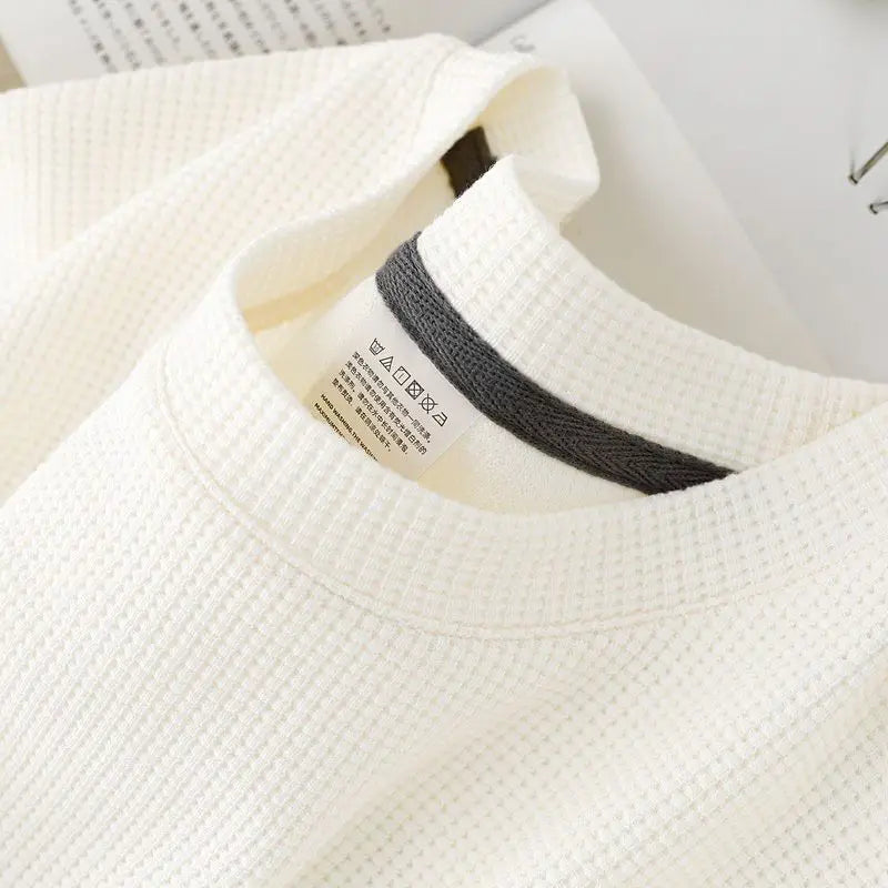 RBB Unisex Waffle Knit Summer T-Shirt – Lightweight & Loose Fit