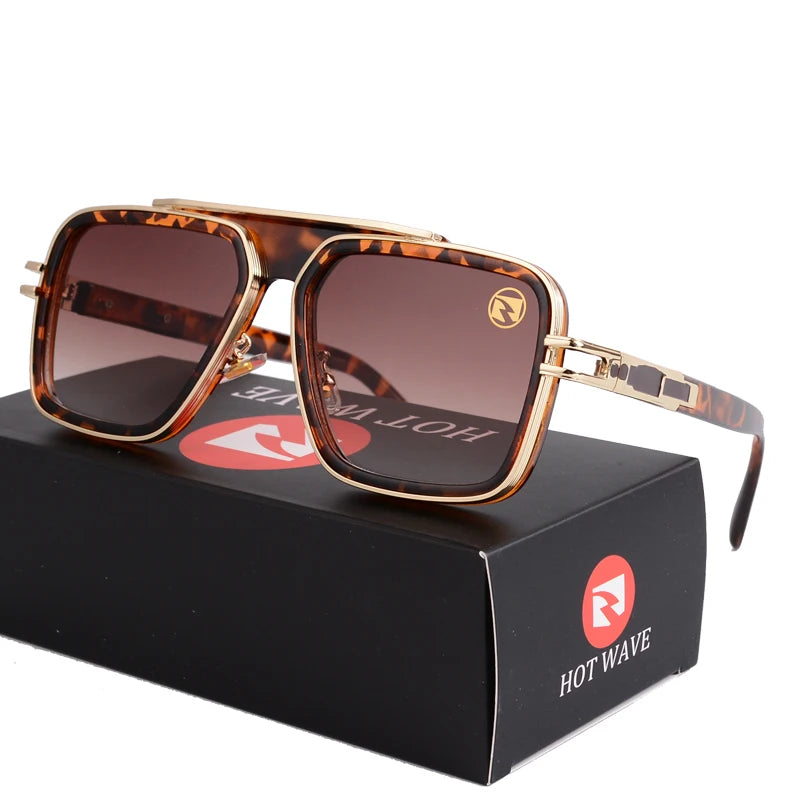 RBB Blue Mirror Square Sunglasses for Men – UV Protection, Vintage Style