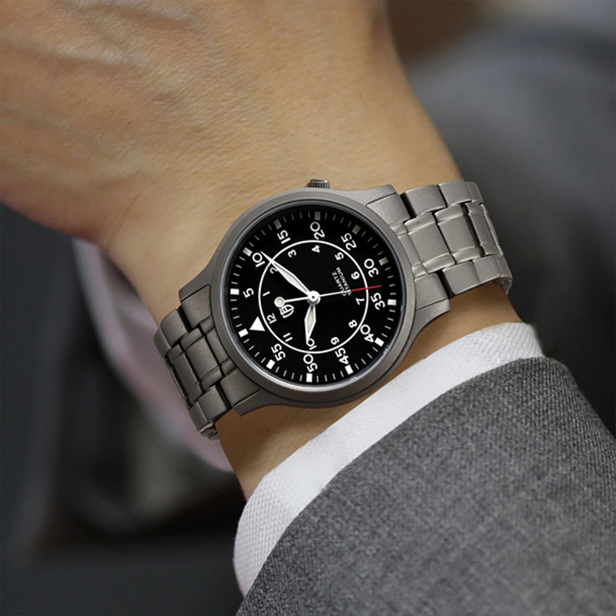 RBB Titanium Ultra-Thin Quartz Watch – VH31, Sapphire, 5ATM, Luminous