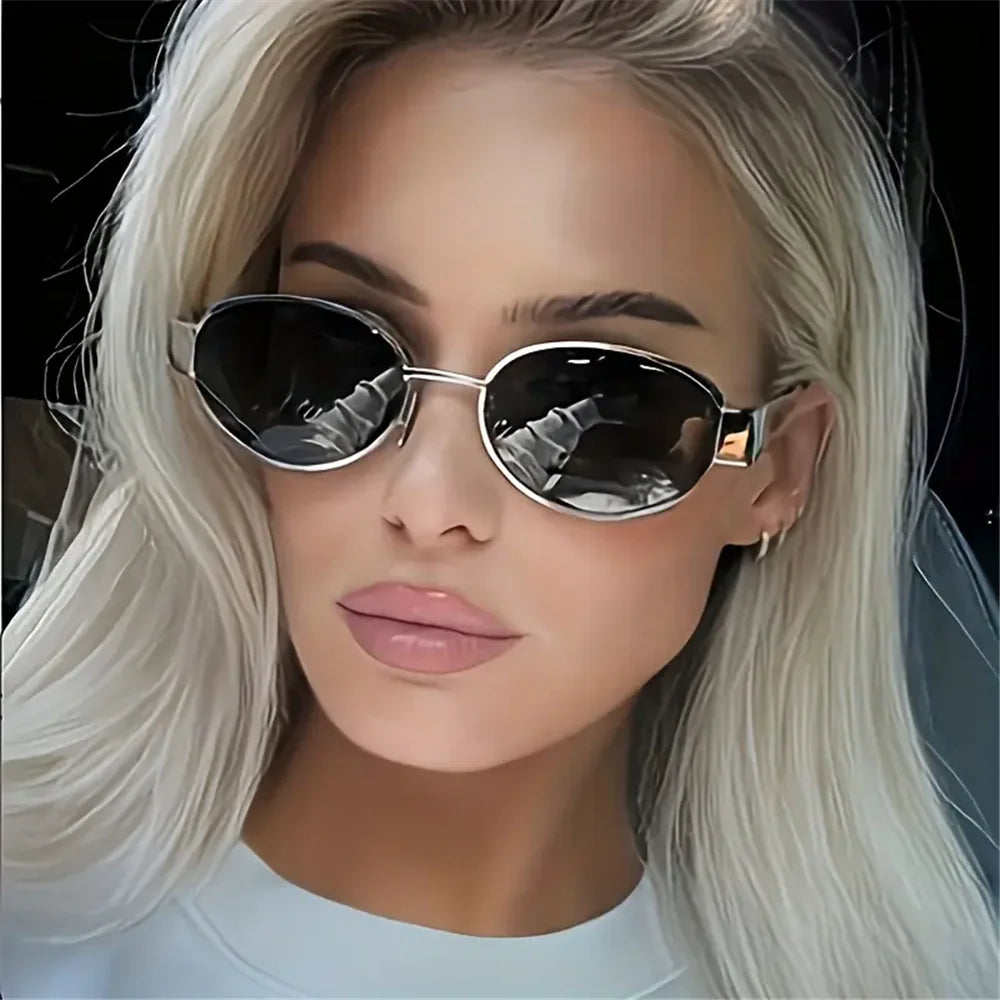 RBB Vintage Punk Round Sunglasses for Women (2PCS) | Retro Metal Frame | RBB Fashion Eyewear