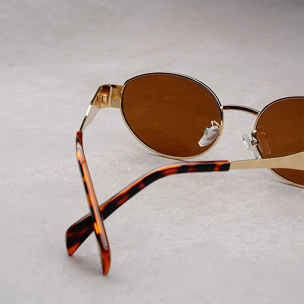 RBB Fashion Sunglasses – Unisex Retro Oval Metal Frame UV400 Eyewear for Driving & Casual Use