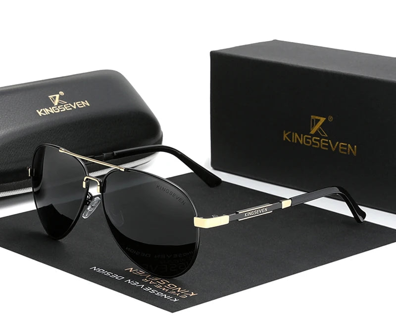 RBB 2024 Vintage Square Men's Sunglasses – Polarized Aluminum Magnesium Metal Frame for Driving