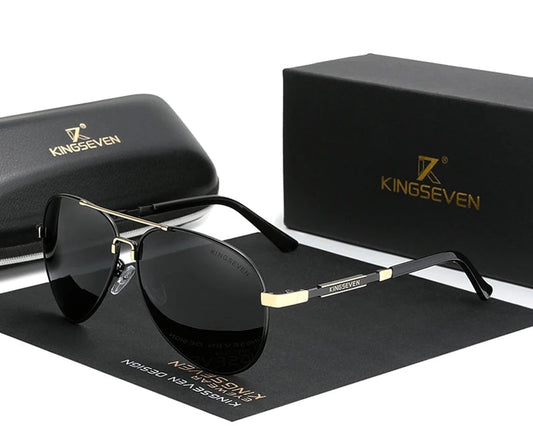 RBB 2024 Vintage Square Men's Sunglasses – Polarized Aluminum Magnesium Metal Frame for Driving