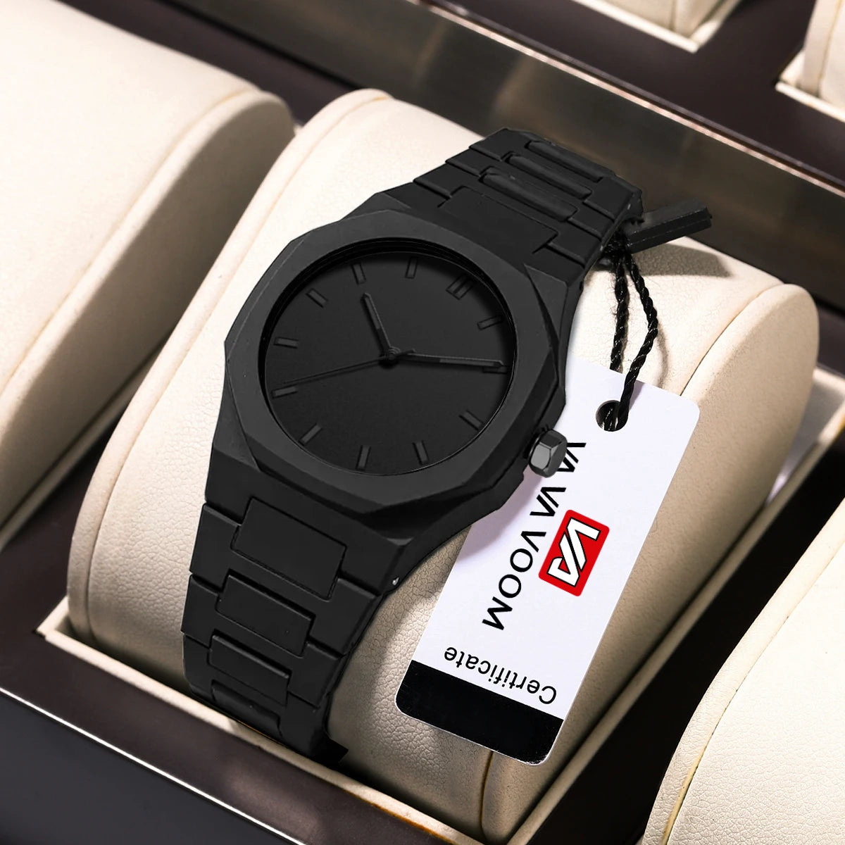 RBB Men’s Silicone Quartz Sports Watch – Creative Arabic Digital Dial, Black