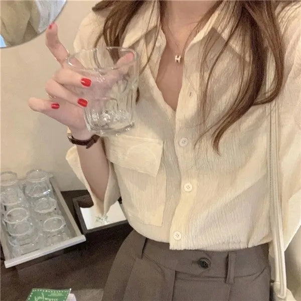 RBB Women's Retro Quarter Sleeve Shirt – Loose Fit Casual Summer Outerwear