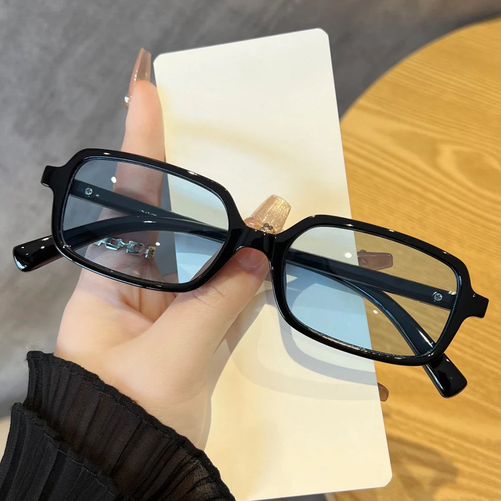 RBB Small Rectangular Sunglasses Set – Minimalist Retro UV400 Eyewear for Women & Unisex