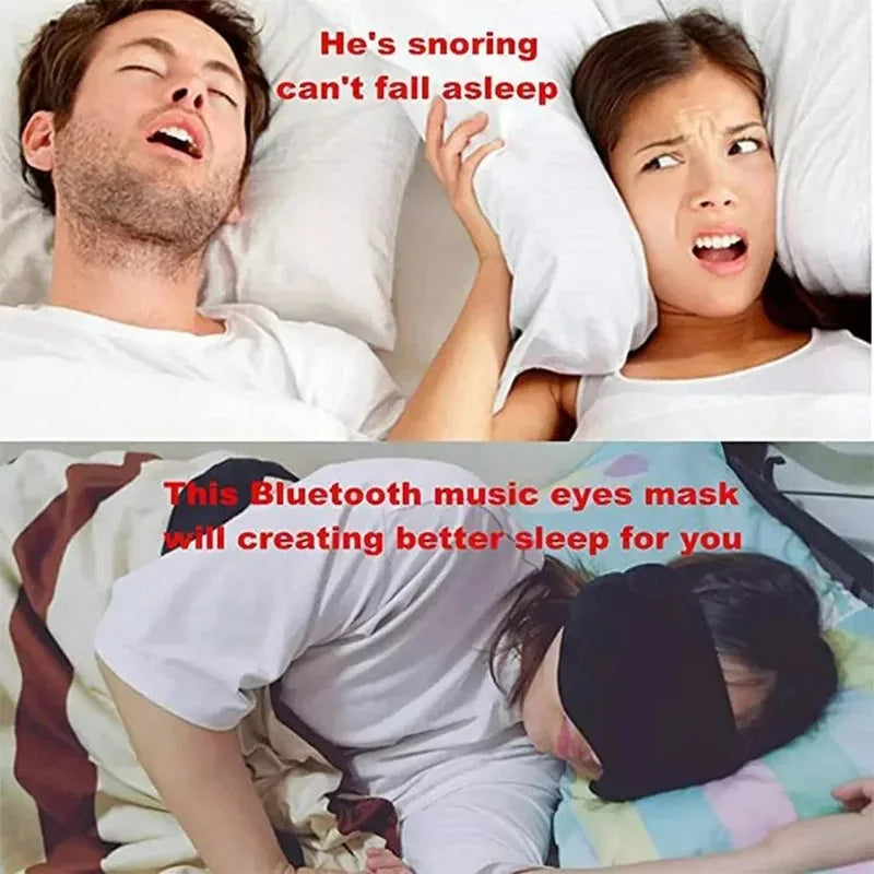 Bluetooth Sleep Headphones – Wireless, Soft Elastic Eye Mask Headband